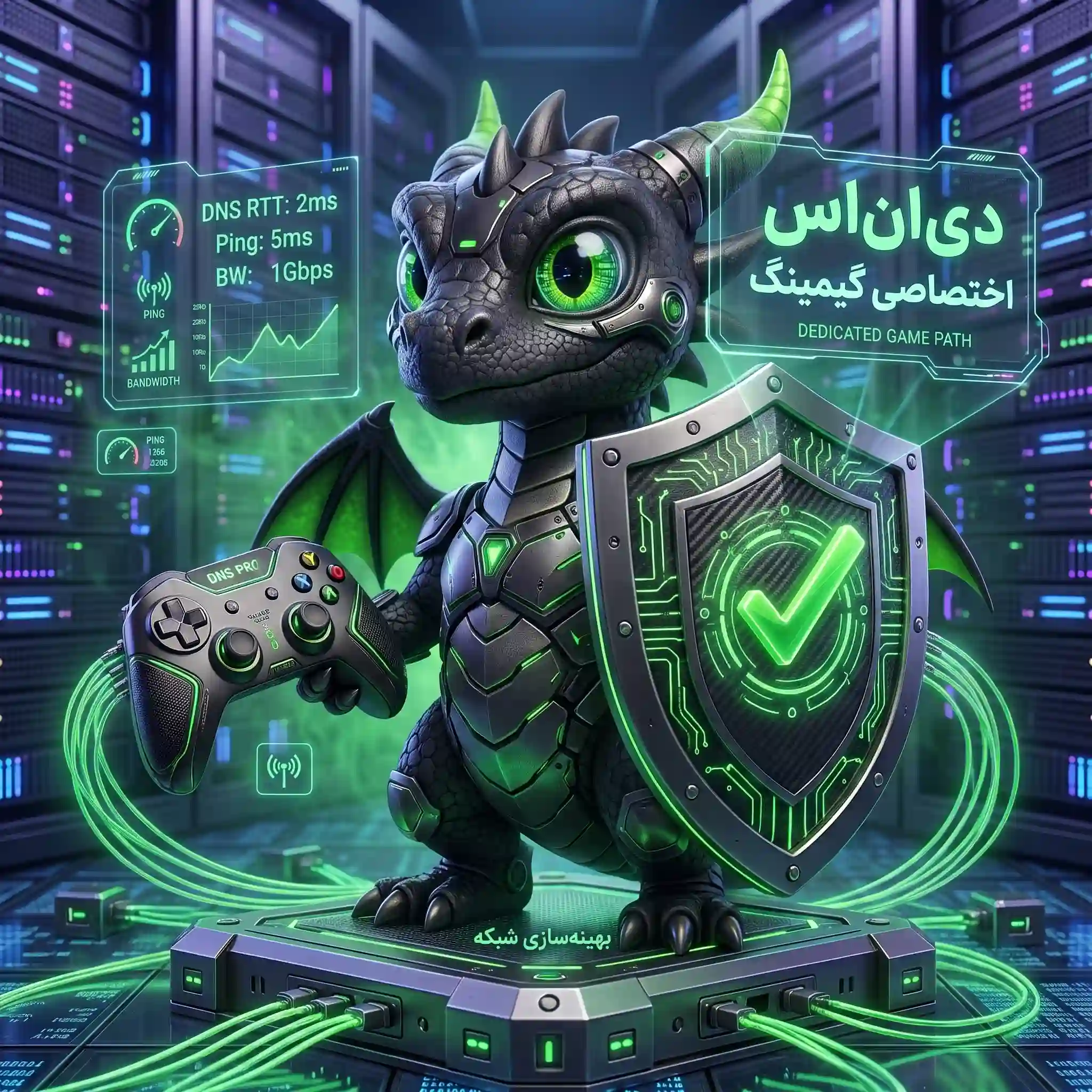 DNS اختصاصی گیمینگ (تحویل آنی) | کاهش پینگ PS5 ،FC 27 و استیم