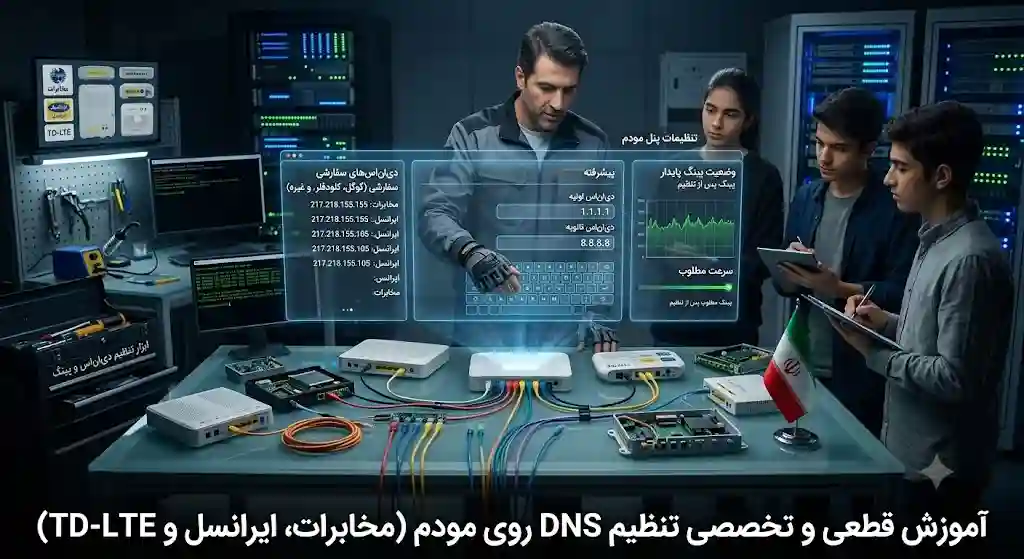آموزش قطعی تنظیم DNS روی مودم (مخابرات، ایرانسل و TD-LTE)