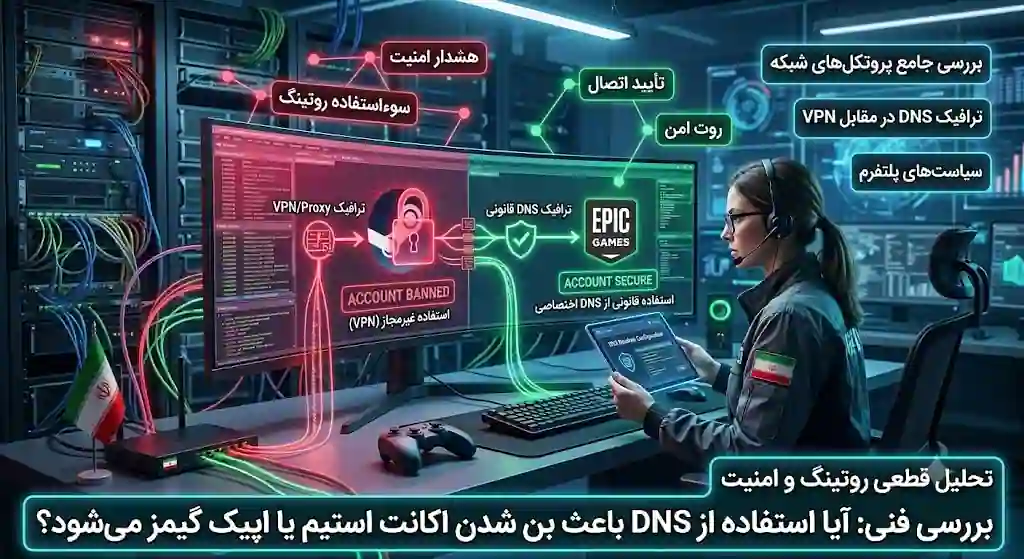آیا استفاده از DNS باعث بن شدن اکانت استیم یا اپیک گیمز می‌شود؟