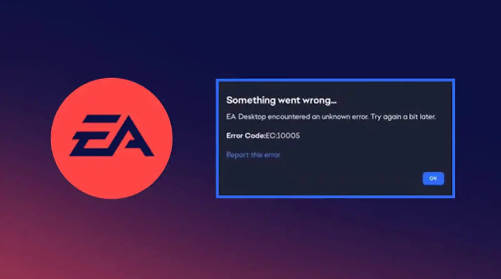 ارور های ea app